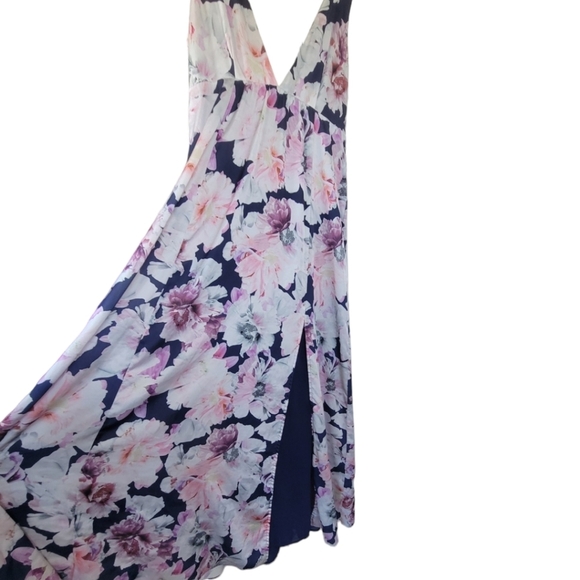 Cynthia Rowley Sz 10 Rose Floral‎ Aurora Sleeveless Long Flowy Maxi Dress - Picture 6 of 16